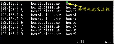將區塊的資料貼上後的結果 將區塊的資料貼上後的結果