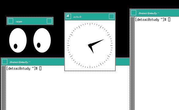 視窗管理員 twm 的功能顯示 視窗管理員 twm 的功能顯示