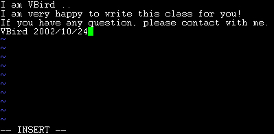 進入 vi 的編輯模式 進入 vi 的編輯模式