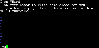 利用 vi 儲存檔案 利用 vi 儲存檔案
