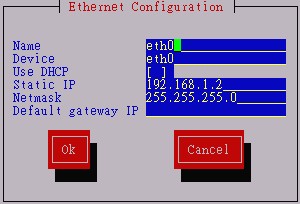 Setup 的網路選擇部分 Setup 的網路選擇部分